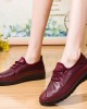Women Solid Color Round Toe Casual Soft Comfortable Lace Up Flat Loafers Shoes Women Solid Color Round Toe Casual Soft Comfortable Lace Up Flat Loafers Shoes