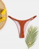 Women Solid Color Low Waist Bikini Thong Women Solid Color Low Waist Bikini Thong