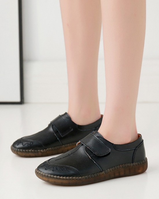 Women Brief Cowhide Leather Soft Sole Non Slip Comfy Flats Casual Shoes Women Brief Cowhide Leather Soft Sole Non Slip Comfy Flats Casual Shoes