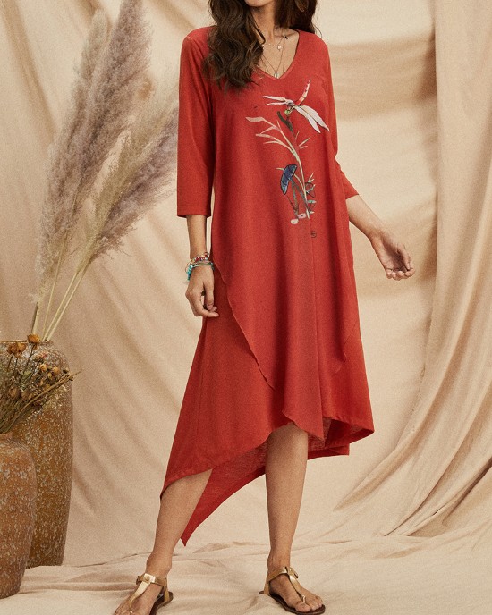 women's chiffon short sleeve dress HE1604-02-01 women's chiffon short sleeve dress HE1604-02-01