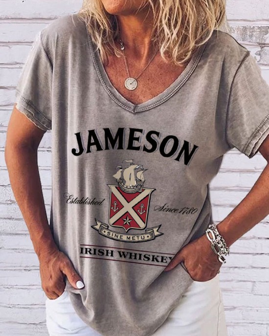Leisure floral print V-neck short sleeved HF3104-04-01 Leisure floral print V-neck short sleeved HF3104-04-01