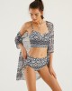 Women Vintage Ethnic Print Push Up Bandage Hot Bikini Cover Ups Three Pieces Women Vintage Ethnic Print Push Up Bandage Hot Bikini Cover Ups Three Pieces