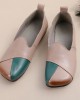 Women Casual Retro Colorblock Genuine Leather Soft Comfortable Lazy Flat Shoes Women Casual Retro Colorblock Genuine Leather Soft Comfortable Lazy Flat Shoes
