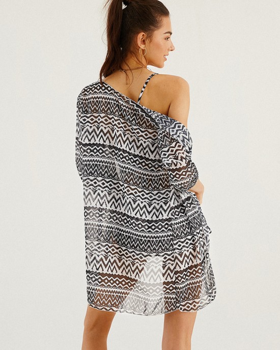Women Vintage Ethnic Print Push Up Bandage Hot Bikini Cover Ups Three Pieces Women Vintage Ethnic Print Push Up Bandage Hot Bikini Cover Ups Three Pieces