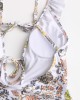 Women Design Floral Print String Ruffles Straps One Piece Backless Swimwear Women Design Floral Print String Ruffles Straps One Piece Backless Swimwear