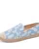 Women Comfy Denim Ripped Design Espadrilles Flats Loafers Women Comfy Denim Ripped Design Espadrilles Flats Loafers