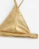 Women Triangle Bronzing Solid Color Thong Bikini Women Triangle Bronzing Solid Color Thong Bikini