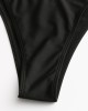 Women Striped Trim Spaghetti Straps Backless Bikini Thong Swimsuit Women Striped Trim Spaghetti Straps Backless Bikini Thong Swimsuit