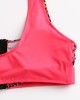 Women Leopard Patchwork Front Zipper Bikini Backless Swimwear Women Leopard Patchwork Front Zipper Bikini Backless Swimwear