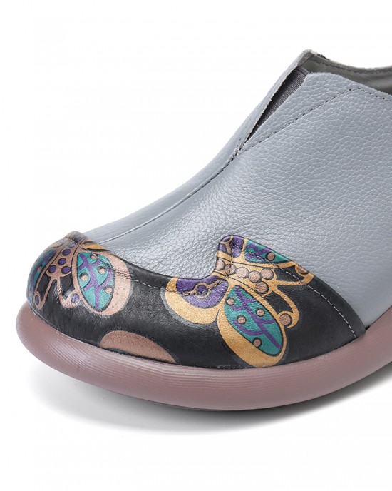Women Retro Ethnic Floral Pattern Splicing Lightweight Slip Resistant Wedges Women Retro Ethnic Floral Pattern Splicing Lightweight Slip Resistant Wedges