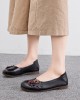 Women Vintage Floral Round Toe Genuine Leather Soft Sole Slip On Comfy Flats Women Vintage Floral Round Toe Genuine Leather Soft Sole Slip On Comfy Flats