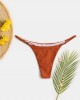 Women Solid Color Low Waist Bikini Thong Women Solid Color Low Waist Bikini Thong
