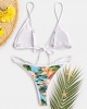 Women Tropical Print Triangle String Hot Swimwear Backless Bikini Women Tropical Print Triangle String Hot Swimwear Backless Bikini