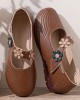 Women Vintage Floral Pattern Round Toe Breathable Soft Sole Comfy Flats Women Vintage Floral Pattern Round Toe Breathable Soft Sole Comfy Flats