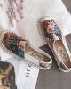 Women Pattern Slip On Comfy Hand Stitching Casual Flat Loafers Shoes Women Pattern Slip On Comfy Hand Stitching Casual Flat Loafers Shoes