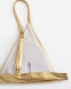Women Triangle Bronzing Solid Color Thong Bikini Women Triangle Bronzing Solid Color Thong Bikini