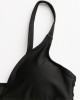 Women Striped Trim Spaghetti Straps Backless Bikini Thong Swimsuit Women Striped Trim Spaghetti Straps Backless Bikini Thong Swimsuit