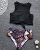 Women Leopard Print Tie Front High Neck Hot High Waist Bikini Women Leopard Print Tie Front High Neck Hot High Waist Bikini