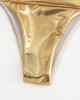 Women Triangle Bronzing Solid Color Thong Bikini Women Triangle Bronzing Solid Color Thong Bikini